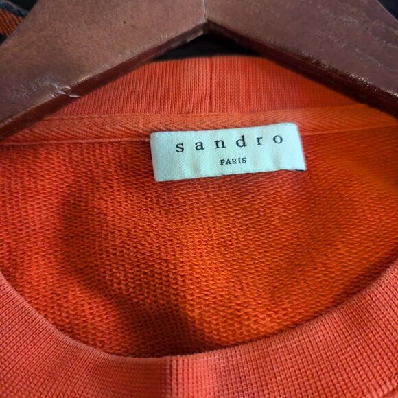 SANDRO - Orange "Love" Sweater - Sz S - Picture 9 of 12